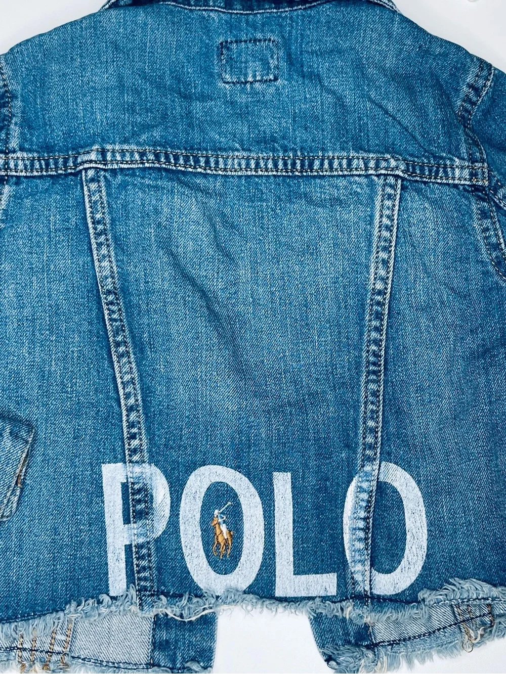 Ralph Lauren Kids Distressed Blue Denim Jacket